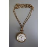 18ct gold watch with gold chain