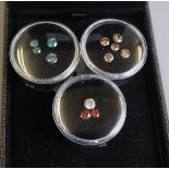 Collection of 12 coloured diamonds