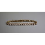 Fine 18ct gold diamond tennis bracelet