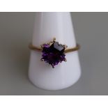 Rose gold amethyst set ring - Size V