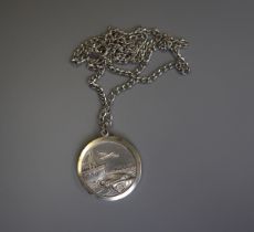 Silver Saint Christopher on chain