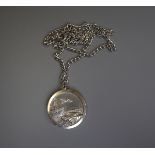 Silver Saint Christopher on chain