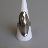 Silver designer ring