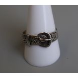 Old silver buckle ring