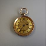 14ct gold fob watch A/F
