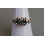 Gold stone set ring - Size M½