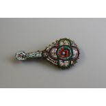 Micro mosaic Mandalay brooch