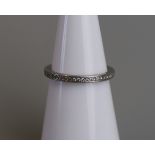 Platinum & diamond half eternity ring - Size I