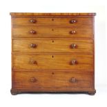An 18th century mahogany secretaire chest of drawers,
