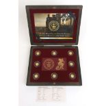 A '200 Years of Monarchs of the British Empire' 999 gold coin set