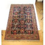 A handwoven Persian rug,