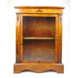 A 19th century French walnut, marquetry and brass mounted display cabinet,