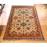 A handwoven Caucasian rug,