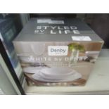 A boxed Denby tableware set