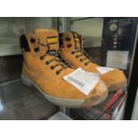 A pair of size 10 Dewalt steel toe cap work boots