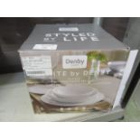 A boxed set of Denby tableware