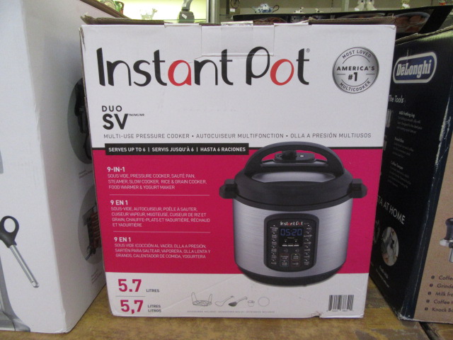 A boxed Instantpot pressure cooker