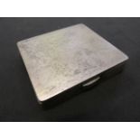 A silver hallmarked engine turned silver hallmarked cigarette case weighing approximately 131g