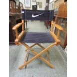 A folding Nike advertising director's chair