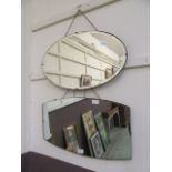 Two mid-20th century wall mirrors