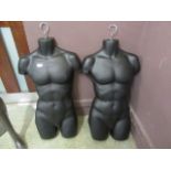 Two shop hanging mannequins