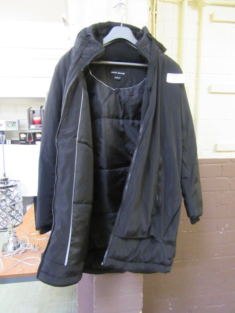 A gent's black DKNY coat