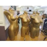 Four female shop mannequins