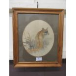 A framed and glazed print of fox