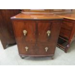 An early 19th century mahogany commode converted to drinks cabinet