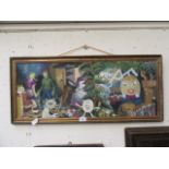 A framed oil painting on nursery rhyme theme signed bottom left