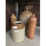 Four items of selected stoneware flagons