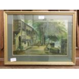 A framed and glazed oil painting of the Saxon Mill signed Willis Pryce