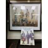 A framed and glazed limited edition print titled 'London Irish Rifles 1859-2000' signed David