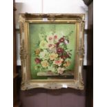 An ornate gilt framed oil on canvas of still life signed Arthur Fidler