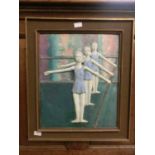 A moulded relief panel titled 'Training For The Ballet' by Ralph Brassett