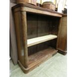 A 19th century mahogany open bookcase with adjustable shelving