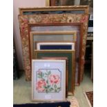 A selection of framed and glazed needleworks