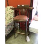 An early 20th century bent wood style high bar chair