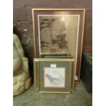 A selection of framed and glazed eastern style prints