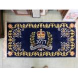 A Queens Silver Jubilee rug
