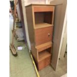 Two mid-20th century veneered bedside cabinets