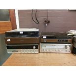 A selection of Hi-Fi equipment to include a Pioneer turntable, Wharfdale receiver, Pioneer