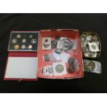 A box containing an assortment of old coinage