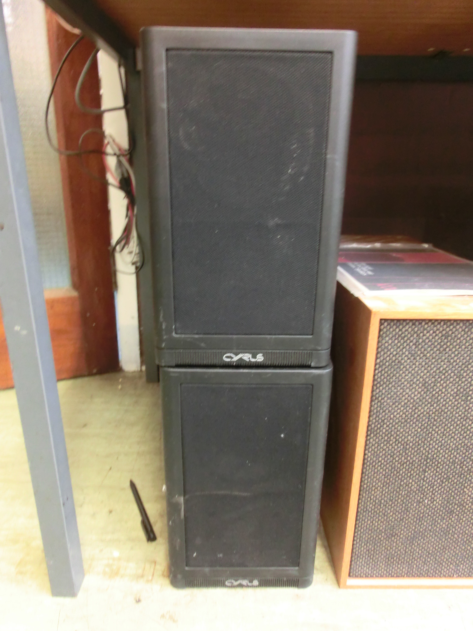 A pair of Cyrus speakers