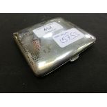 A white metal cigarette case marked '800' approx weight 85g