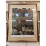 A framed and glazed print 'A Racing Nightmare' by A C Havell