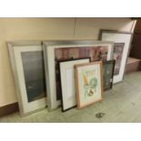 A selection of framed and glazed prints of various subjects to include countryside, Bovril etc.