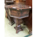 A Georgian mahogany pedestal work table