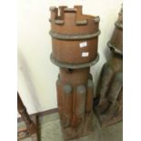 A large salt glazed chimney pot (A/F)