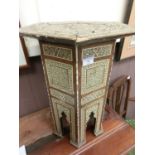 An oriental mother of pearl eastern style occasional table